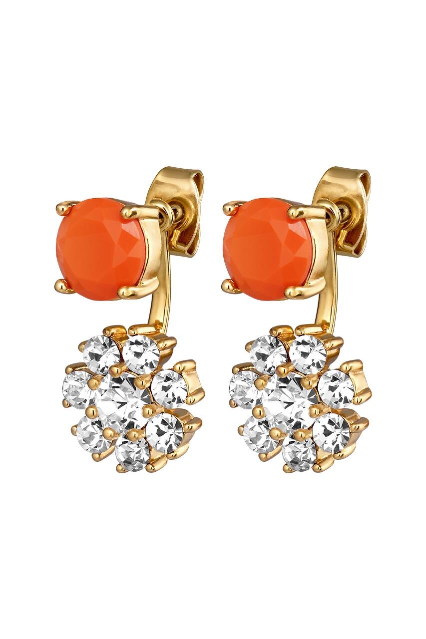 Dyrberg Kern Dyrberg/Kern Floss Earring, Color: Gold/Crystal, Onesize, Women