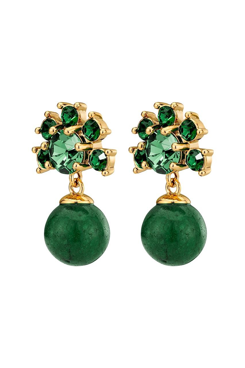 Dyrberg Kern Dyrberg/Kern Veronica Earring, Color: Gold/Green, Onesize, Women
