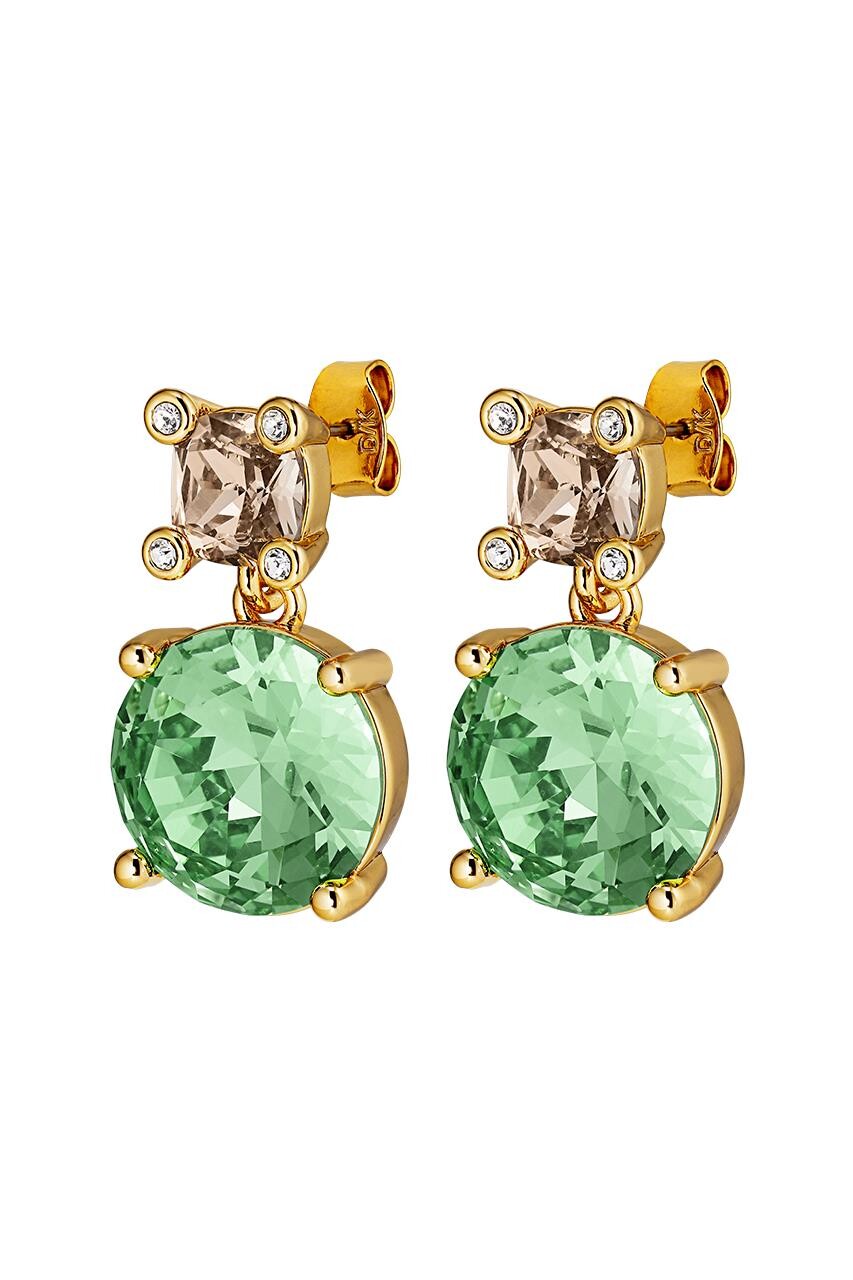 Dyrberg Kern Dyrberg/Kern Nicola Earring, Color: Gold/Green, Onesize, Women