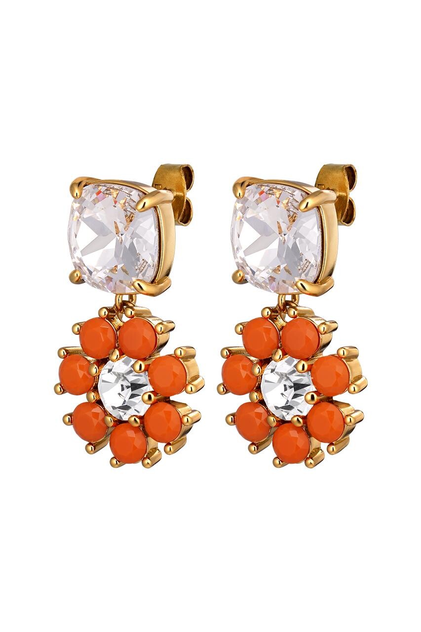Dyrberg Kern Dyrberg/Kern Poppy Earring , Color: Gold/Crystal, Onesize, Women