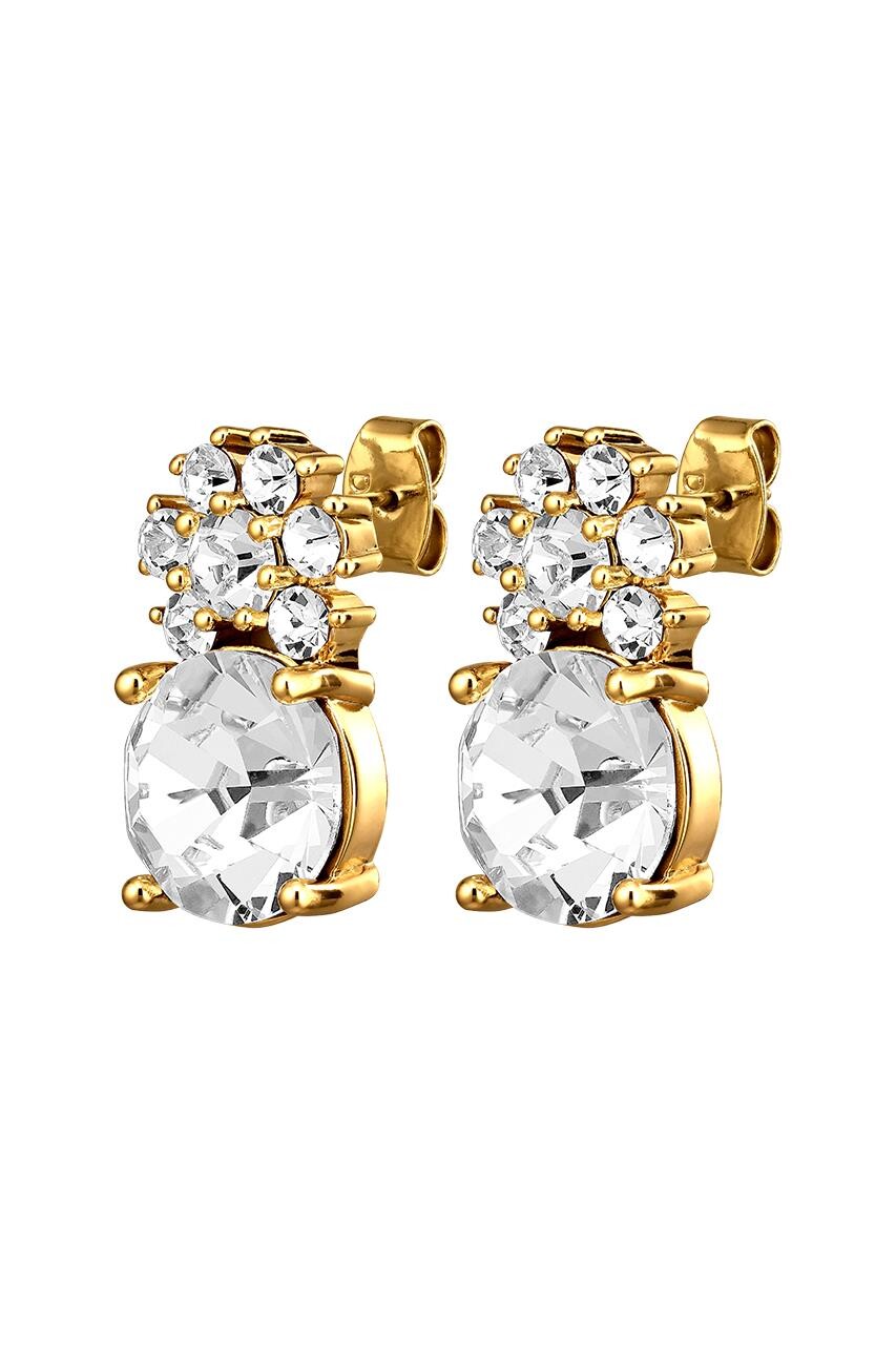 Dyrberg Kern Dyrberg/Kern Beckia Earring, Color: Gold/Crystal, Onesize, Women