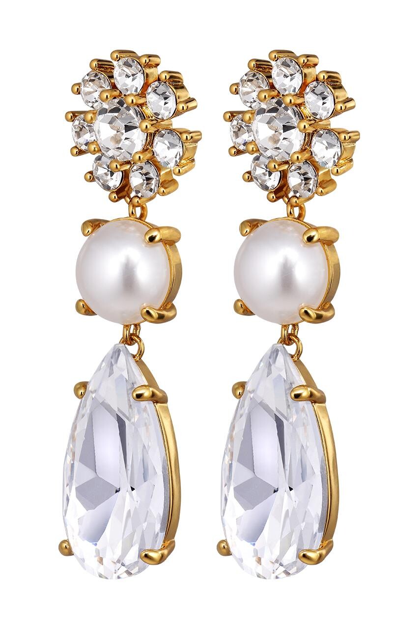 Dyrberg Kern Dyrberg/Kern Misia Earring, Color: Gold/Crystal, Onesize, Women
