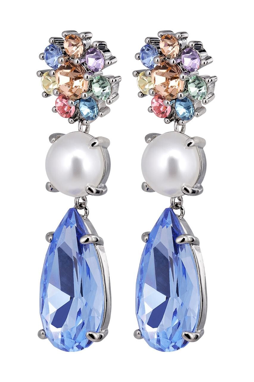 Dyrberg Kern Dyrberg/Kern Misia Earring, Color: Silver/Blue, Onesize, Women