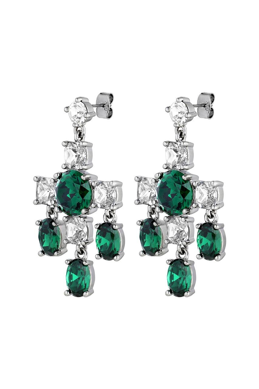 Dyrberg Kern Dyrberg/Kern Leonora Earring, Color: Silver/Green, Onesize, Women