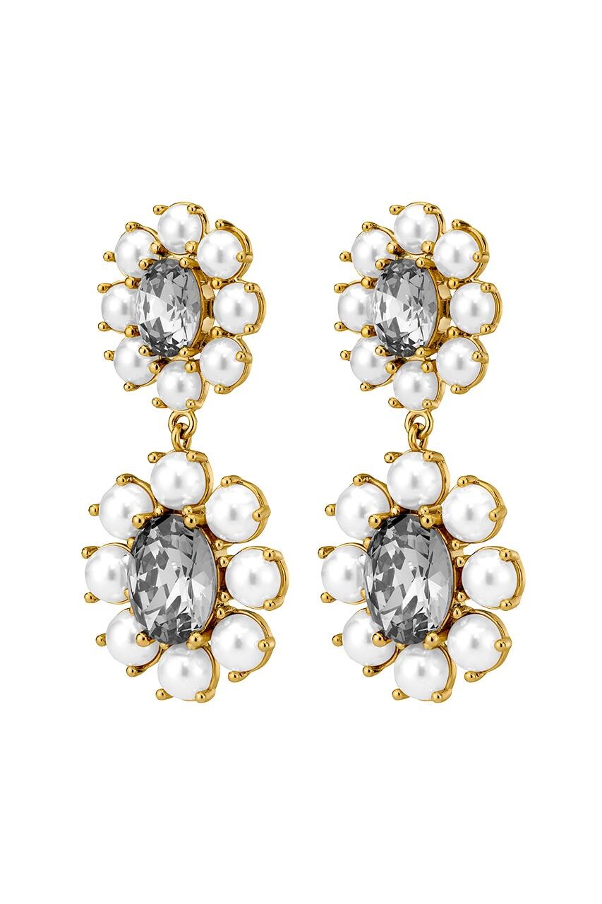 Dyrberg Kern Dyrberg/Kern Lina Earring, Color: Gold/White, Onesize, Women