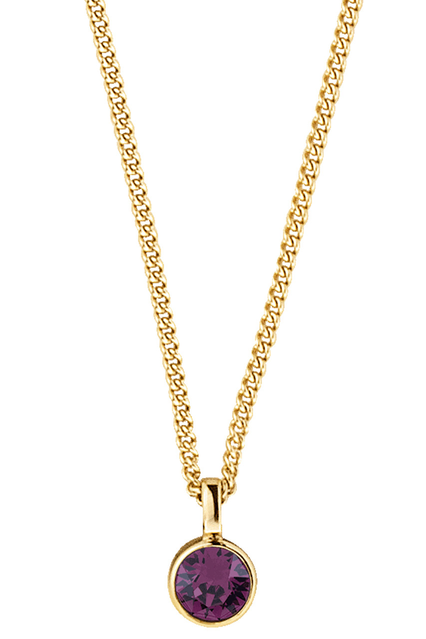 Dyrberg Kern Dyrberg/Kern Jemma Necklace, Color: Gold/Purple, Onesize, Women