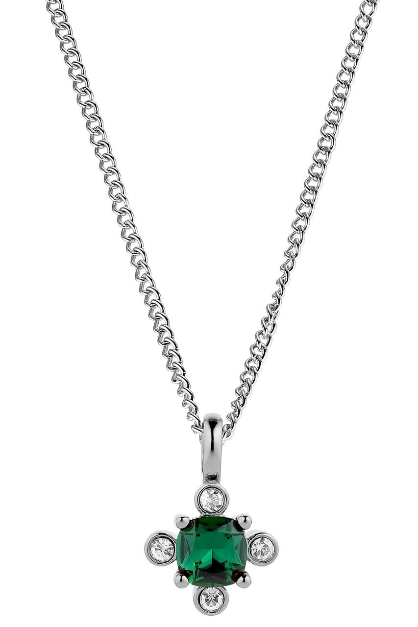Dyrberg Kern Dyrberg/Kern Rimini Necklace, Color: Silver/Green, Onesize, Women