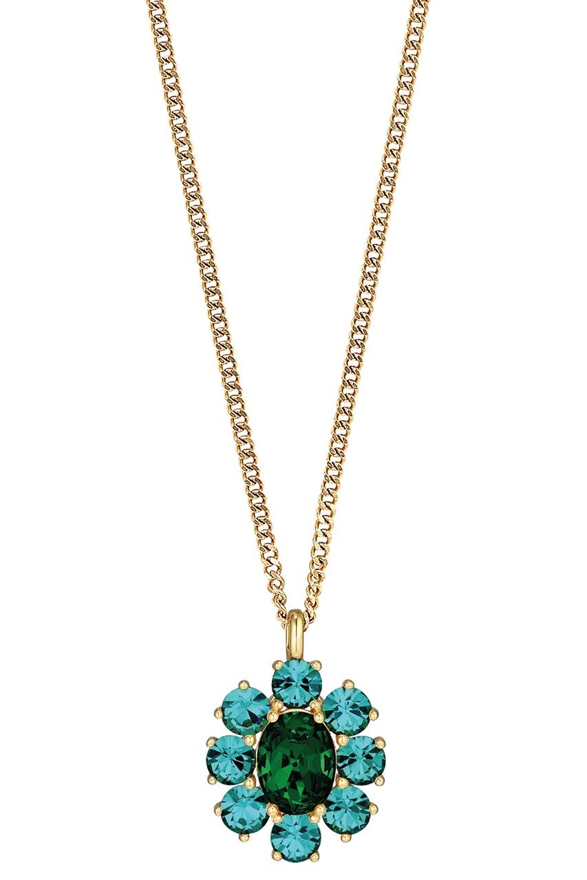 Dyrberg Kern Dyrberg/Kern Claudia Necklace, Color: Gold/Green, Onesize, Women