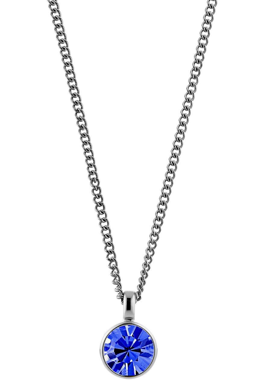 Dyrberg Kern Dyrberg/Kern Ette Ss Sapphire Necklace, Color: Silver/Blue, Onesize, Women