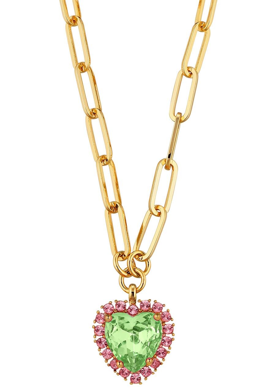 Dyrberg Kern Dyrberg/Kern Simona Necklace, Color: Gold/Green, Onesize, Women