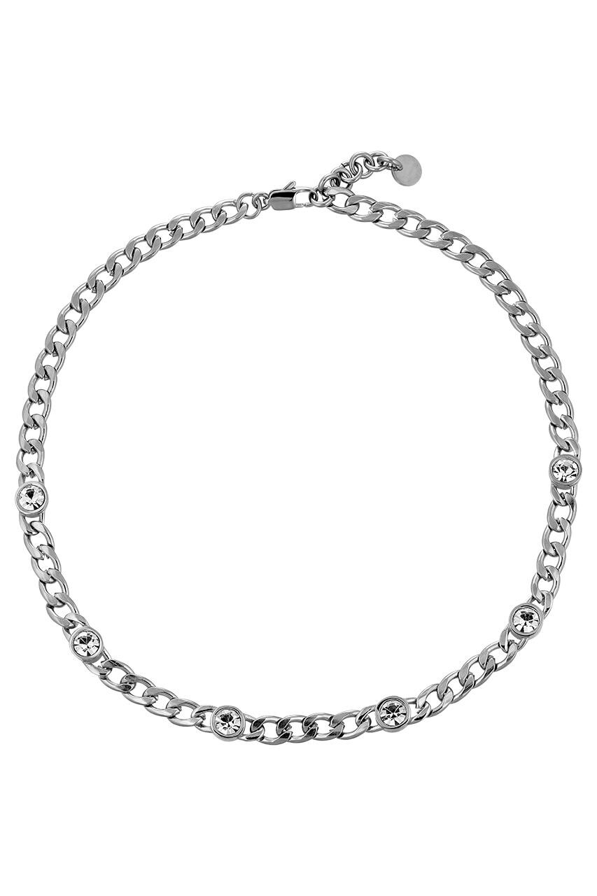 Dyrberg Kern Dyrberg/Kern Agnese Necklace, Color: Silver/Crystal, Onesize, Women
