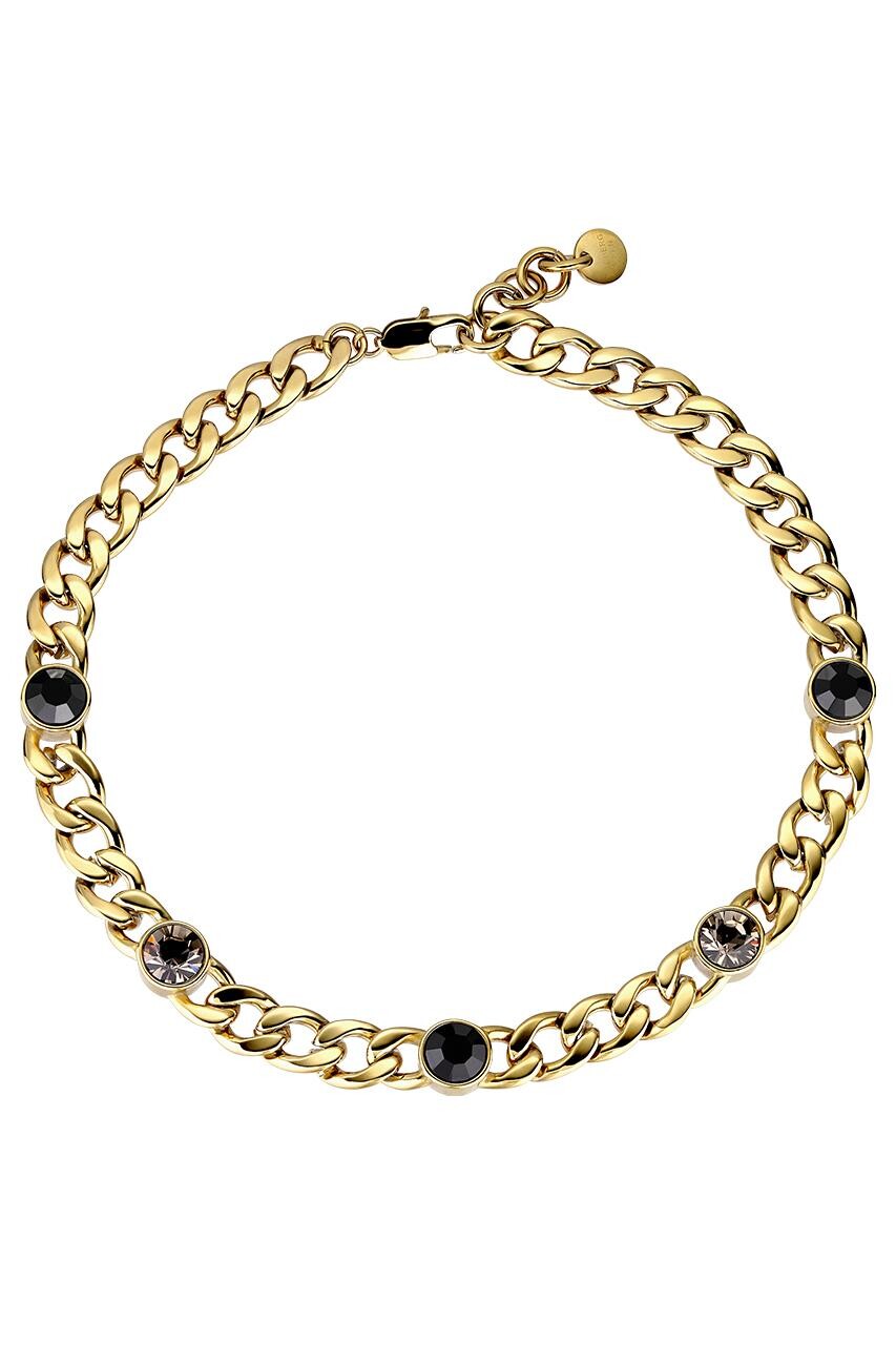 Dyrberg Kern Dyrberg/Kern Angelina Necklace, Color: Gold/Black, Onesize, Women