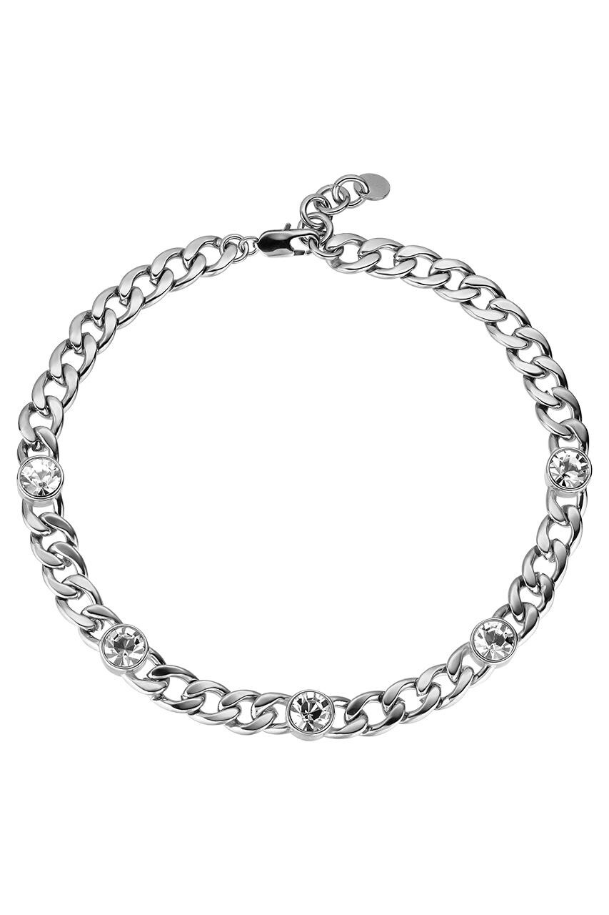 Dyrberg Kern Dyrberg/Kern Angelina Necklace, Color: Silver/Crystal, Onesize, Women