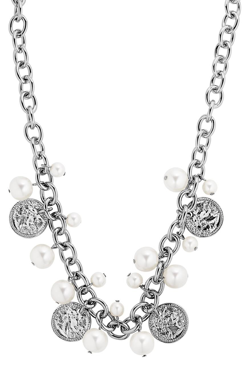 Dyrberg Kern Dyrberg/Kern Penelope Necklace, Color: Silver/White, Onesize, Women