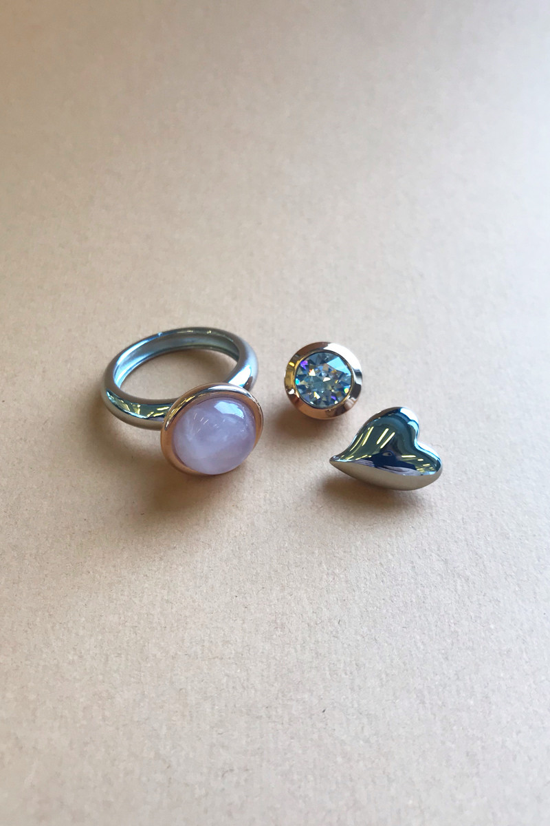 Dyrberg Kern Dyrberg/Kern Compliments Set Ring Tf, Color: Silver, Onesize, Women