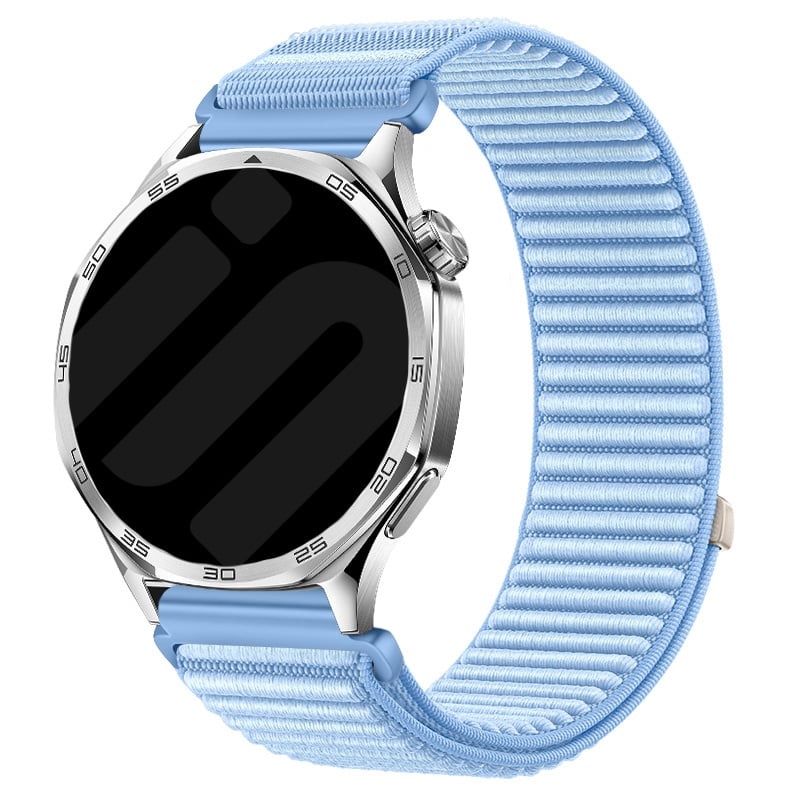 Strap-it Xiaomi Amazfit GTS wave nylon band (lichtblauw)