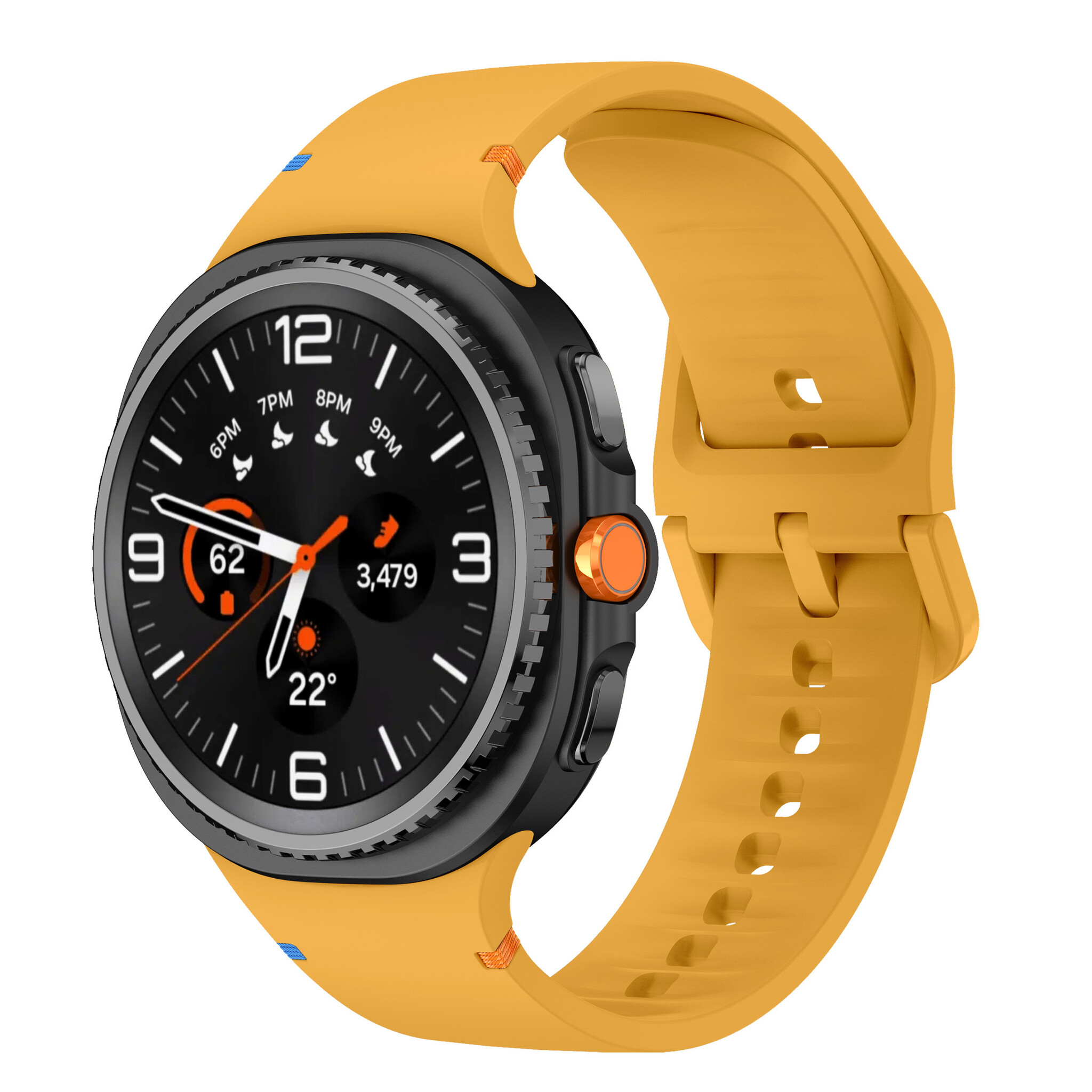 Strap-it Samsung Galaxy Watch 8 - 40mm siliconen bandje (geel)