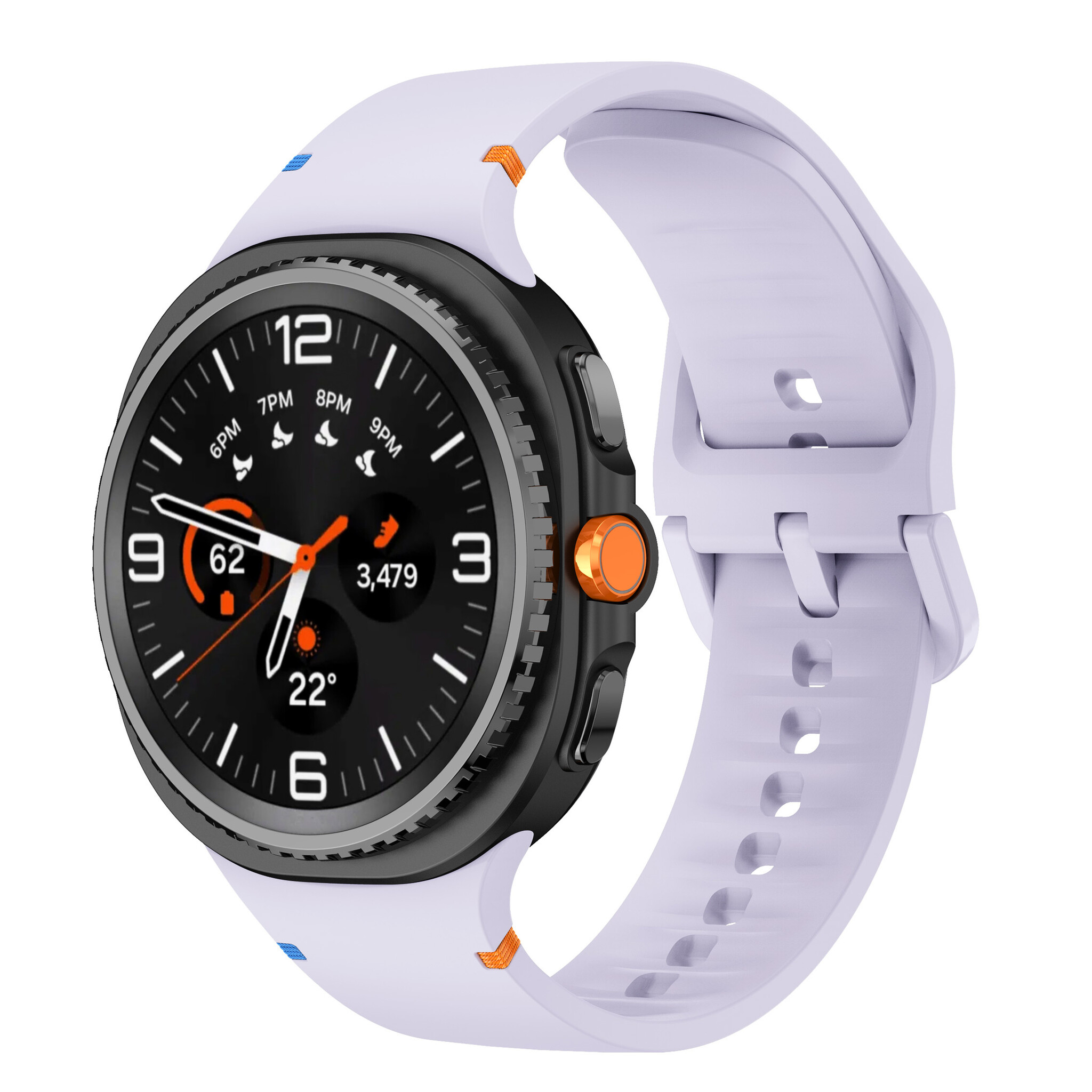 Strap-it Samsung Galaxy Watch 8 - 40mm siliconen bandje (lichtpaars)