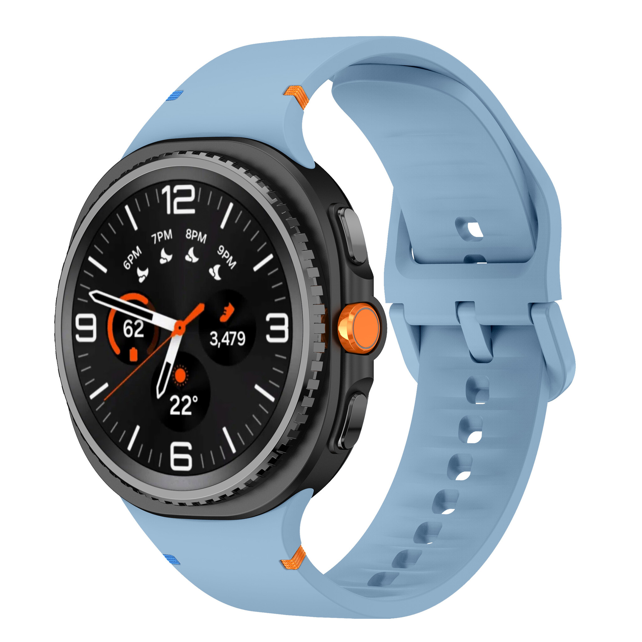 Strap-it Samsung Galaxy Watch 8 - 40mm siliconen bandje (blauw)