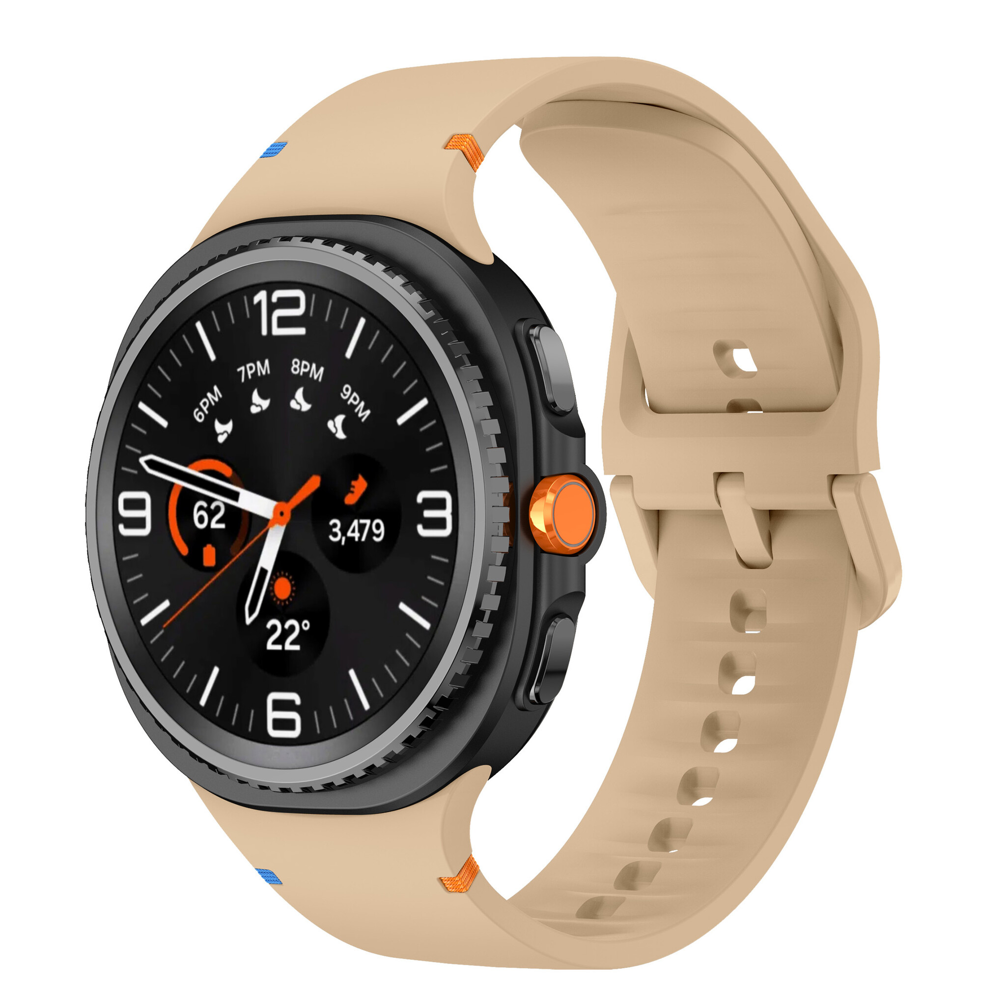 Strap-it Samsung Galaxy Watch 8 - 40mm siliconen bandje (beige)