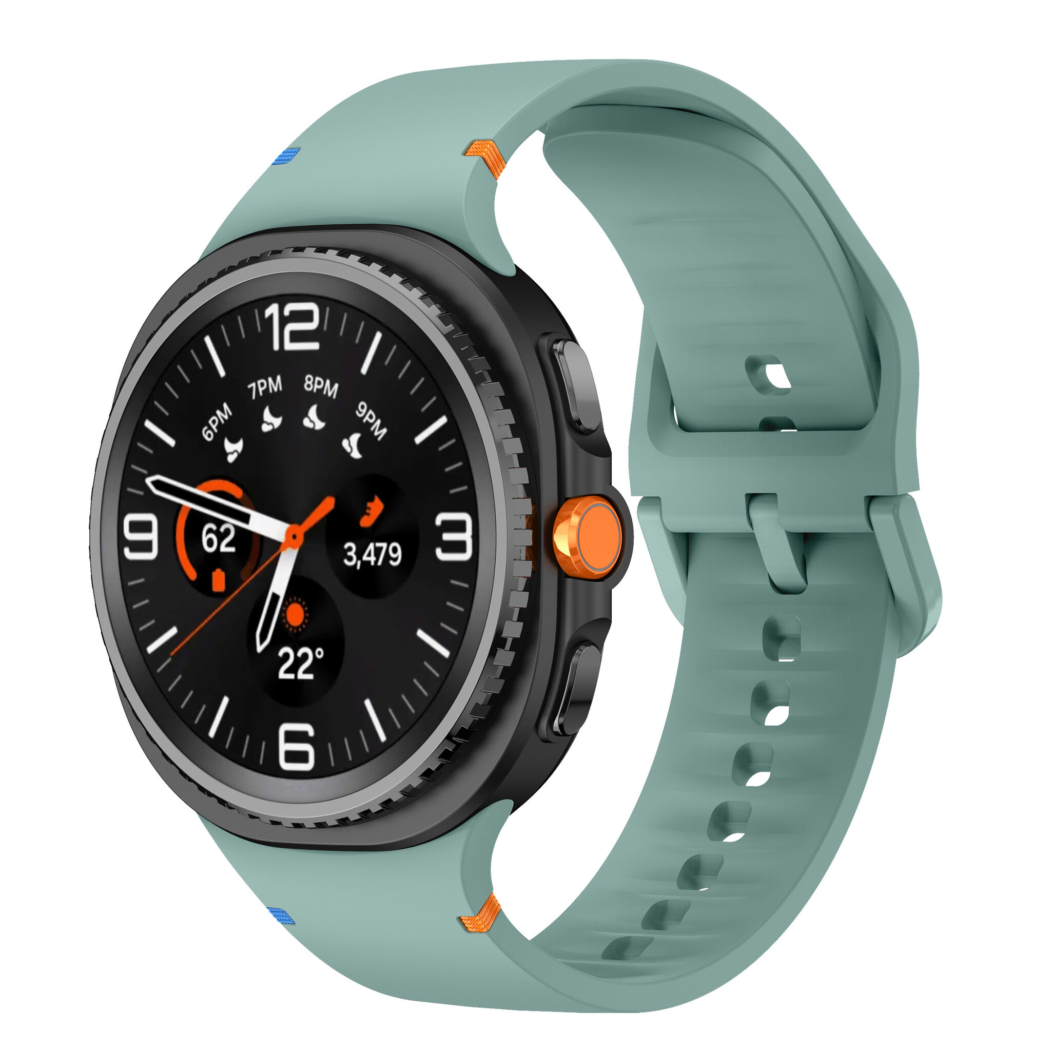 Strap-it Samsung Galaxy Watch 8 - 40mm siliconen bandje (dennengroen)