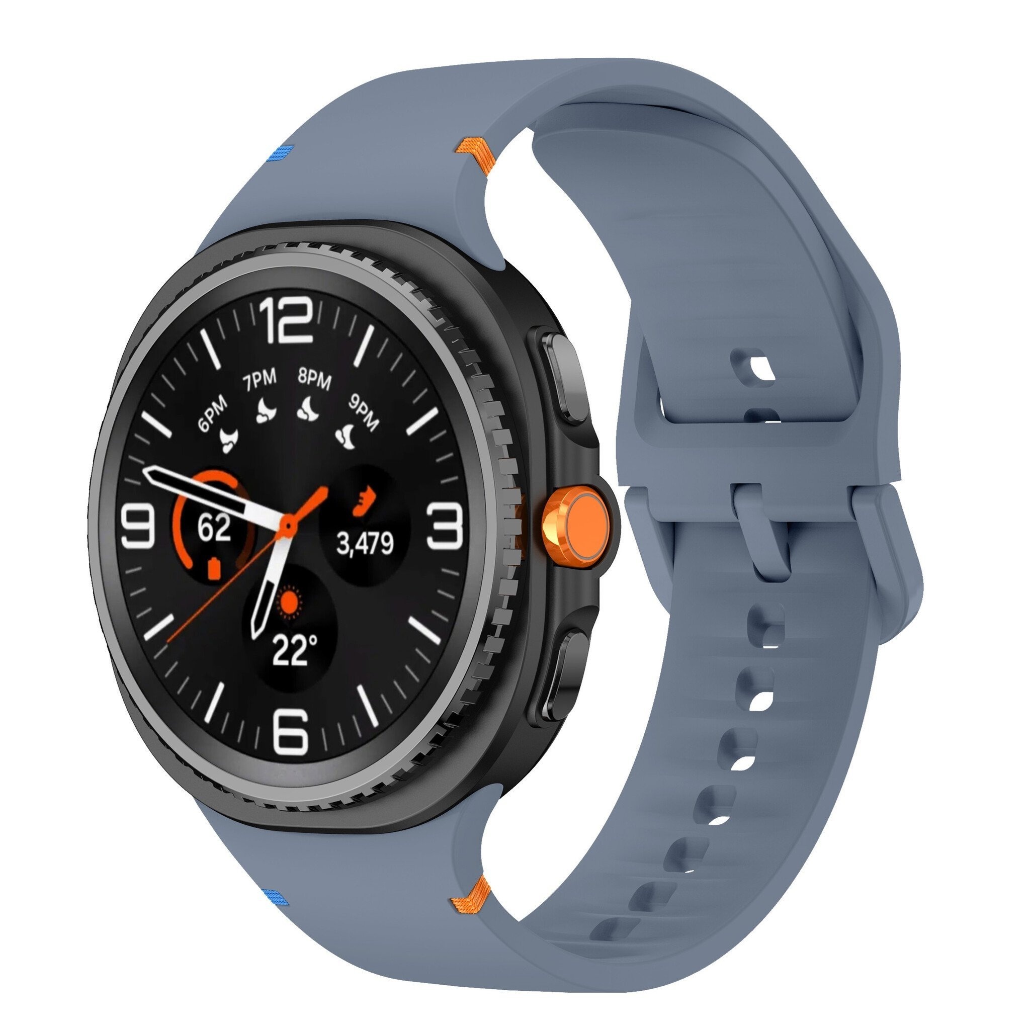 Strap-it Samsung Galaxy Watch 8 Classic siliconen bandje (grijsblauw)