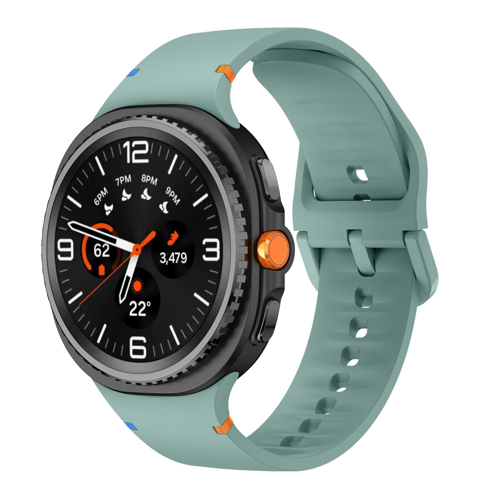 Strap-it Samsung Galaxy Watch 8 Classic siliconen bandje (dennengroen)