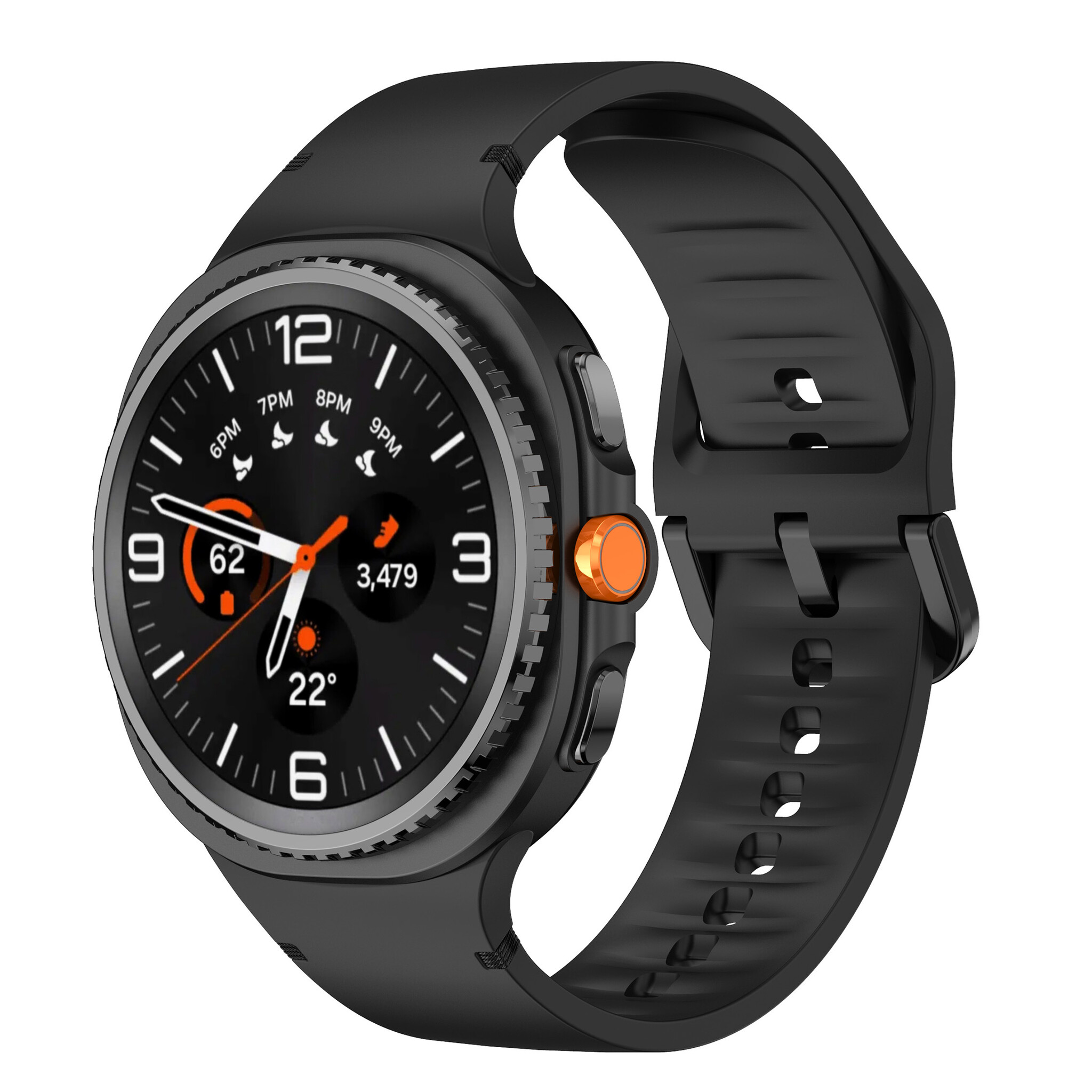 Strap-it Samsung Galaxy Watch 8 - 40mm siliconen bandje (zwart)