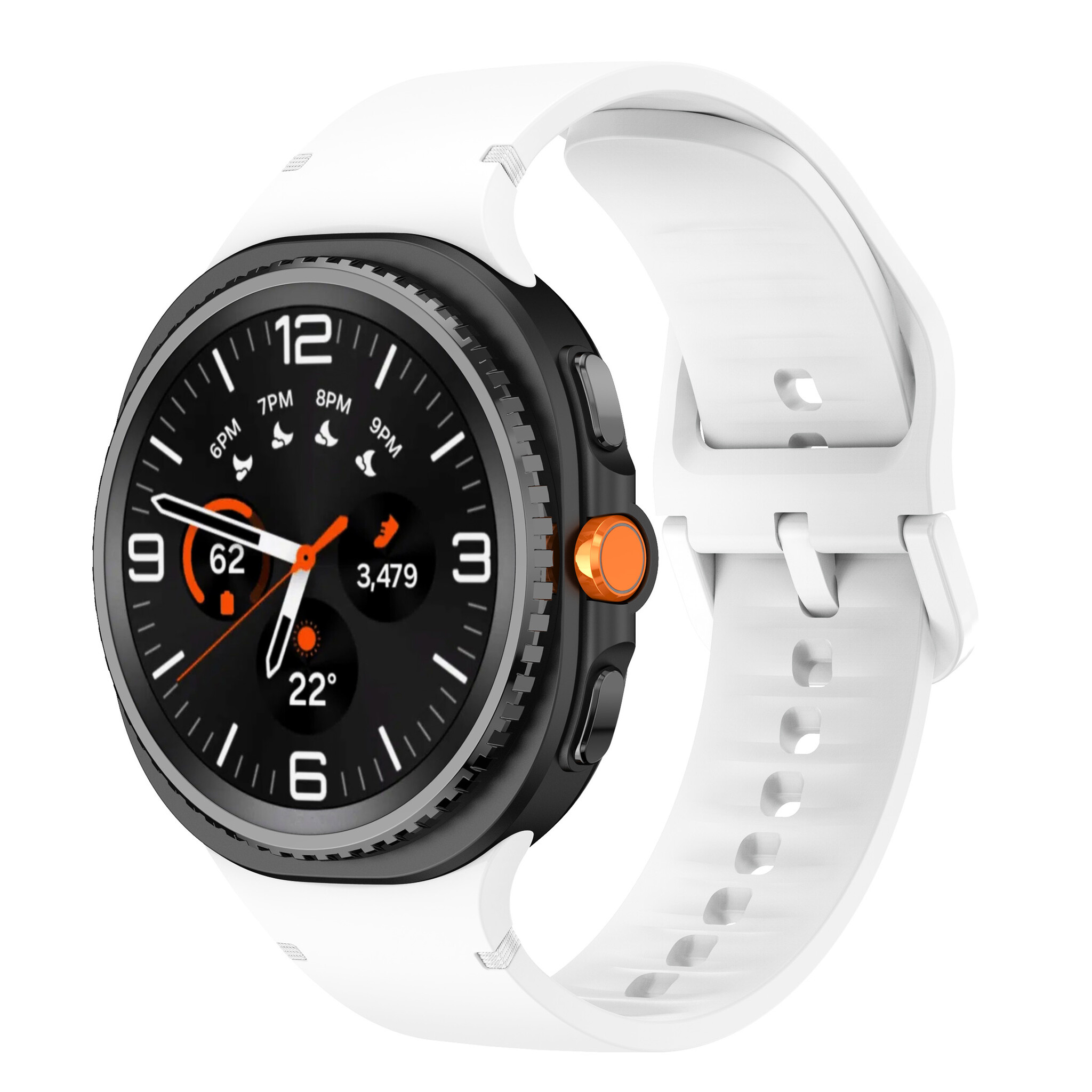 Strap-it Samsung Galaxy Watch 8 - 40mm siliconen bandje (wit)