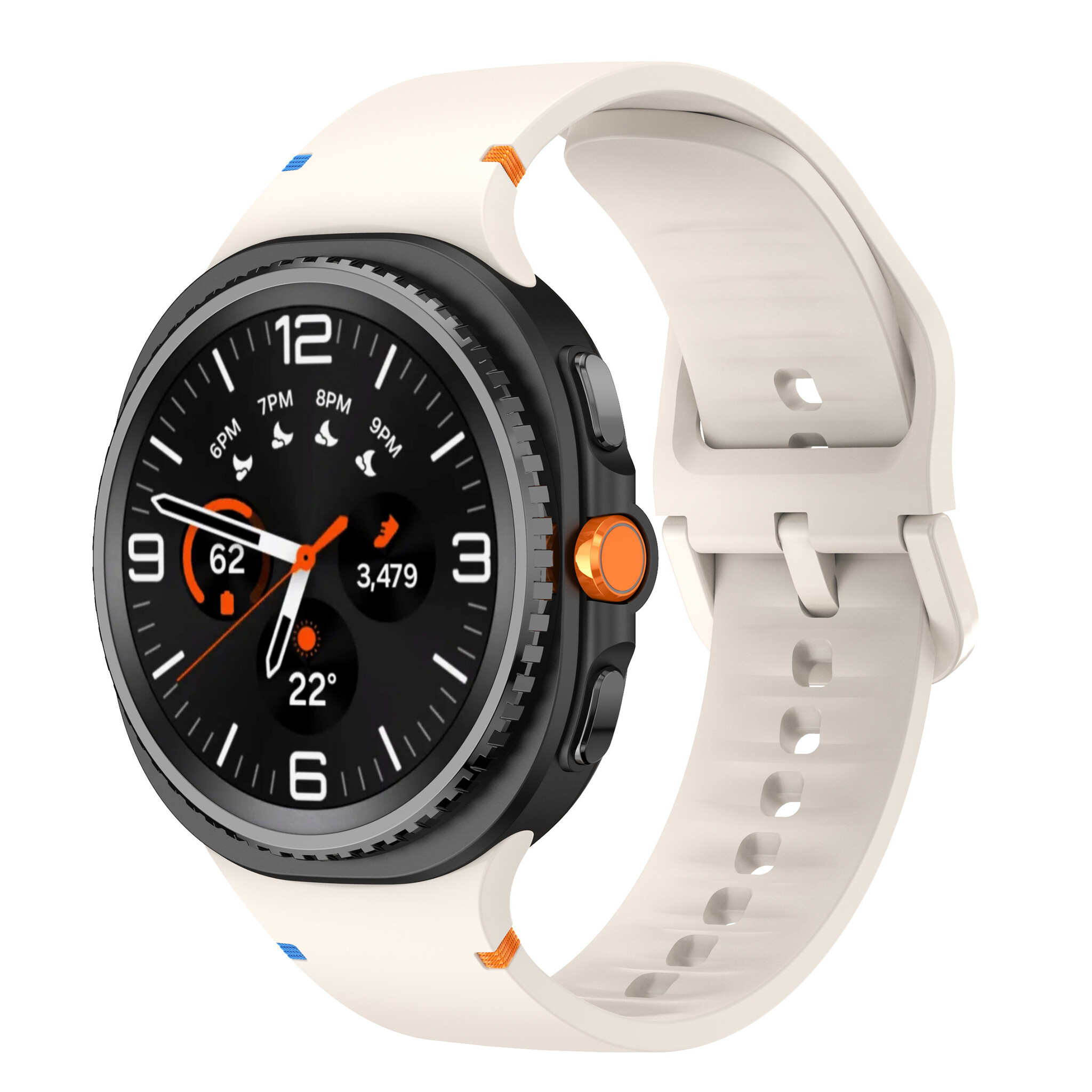 Strap-it Samsung Galaxy Watch 8 - 40mm siliconen bandje (sterrenlicht)