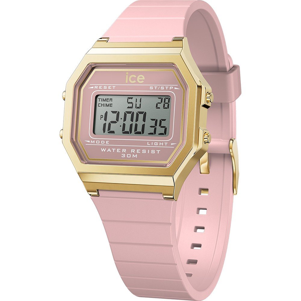 Ice-watch Chronograaf ICE digit retro - Small Armbandhorloge, quartz, dameshorloge, siliconen armband, datum