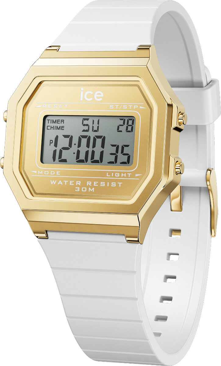 Ice-watch Chronograaf ICE digit retro - Small Armbandhorloge, quartz, dameshorloge, siliconen armband, datum