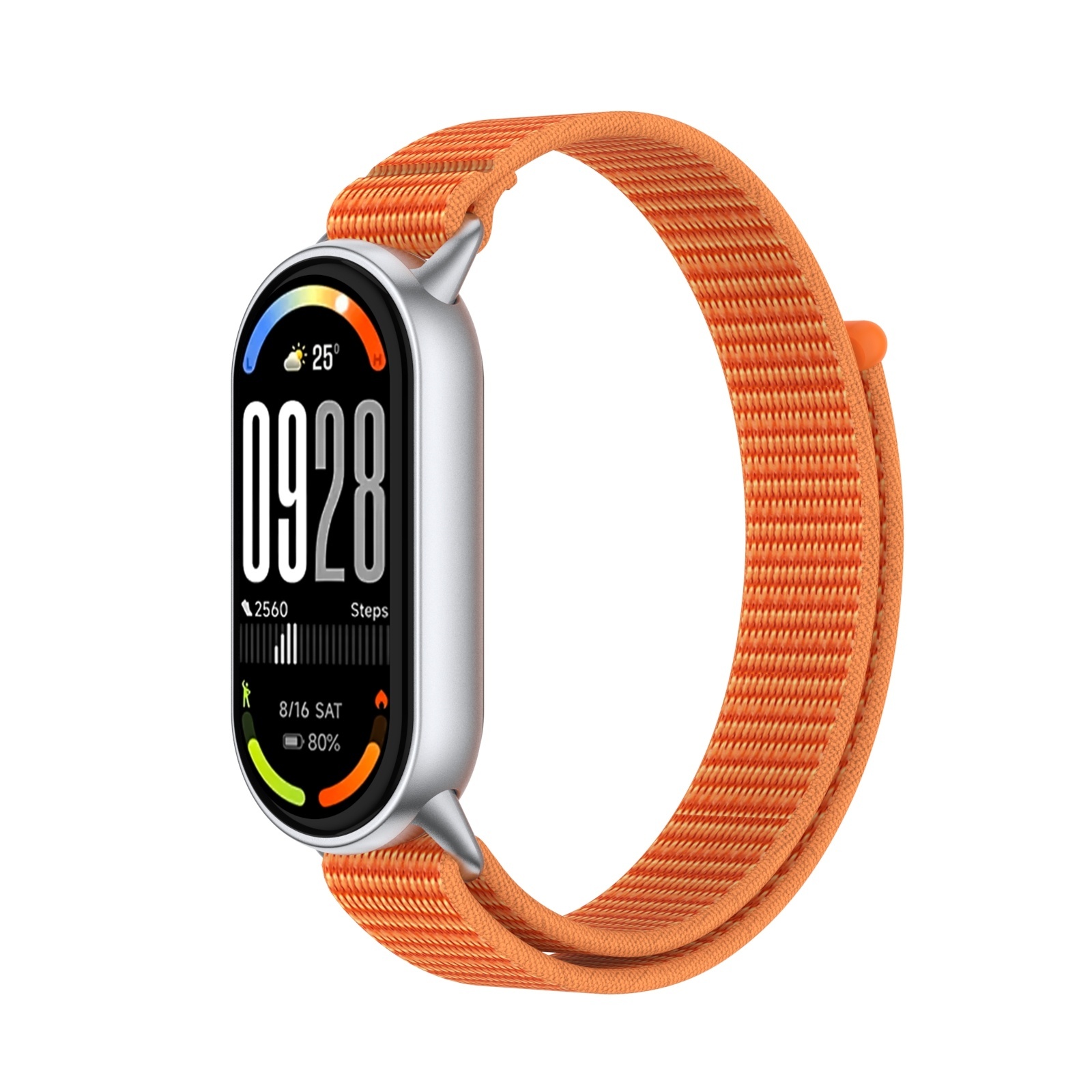 Strap-it Xiaomi Smart Band 9 modern nylon band (oranje)