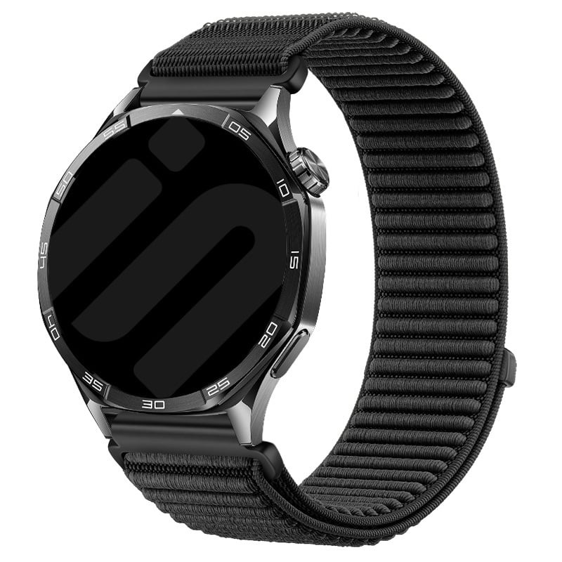 Strap-it Xiaomi Watch S1 wave nylon band (zwart)