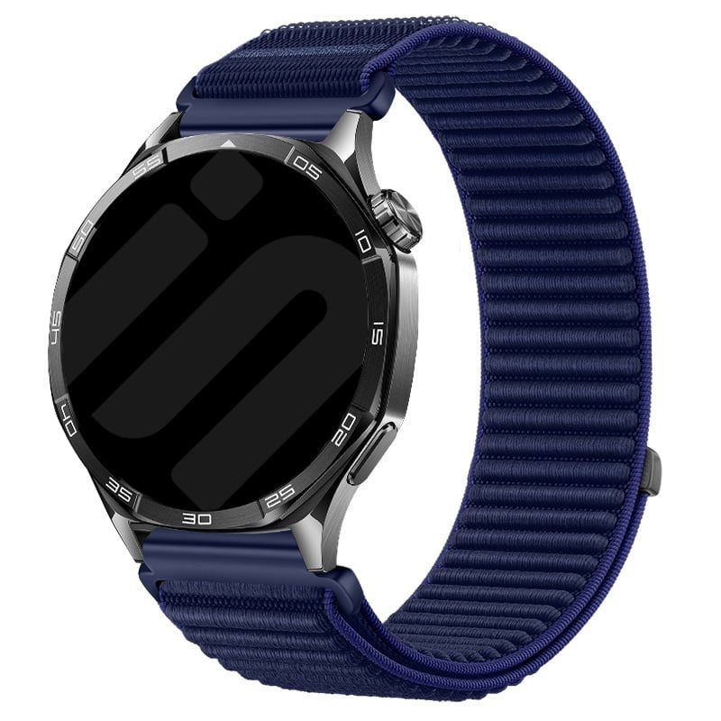 Strap-it Xiaomi Watch S1 wave nylon band (donkerblauw)