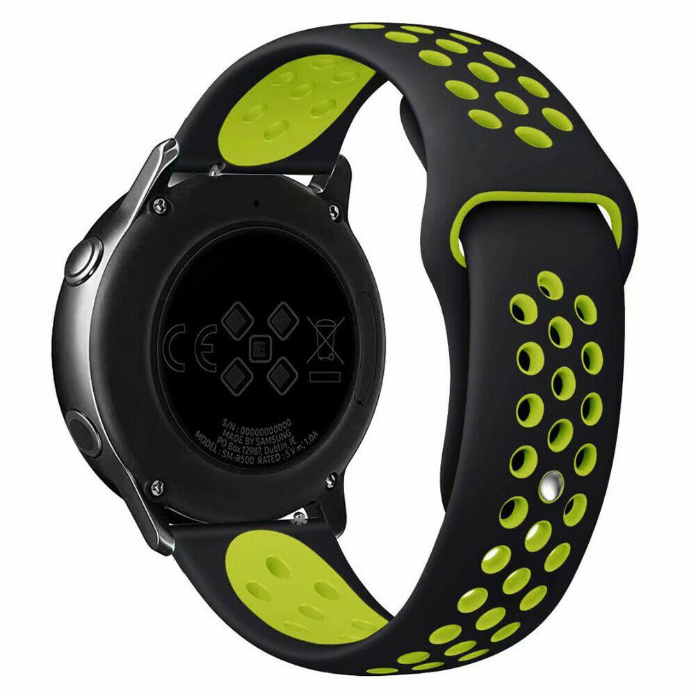 Strap-it OnePlus Watch 3 - 43mm sport band (zwart/geel)