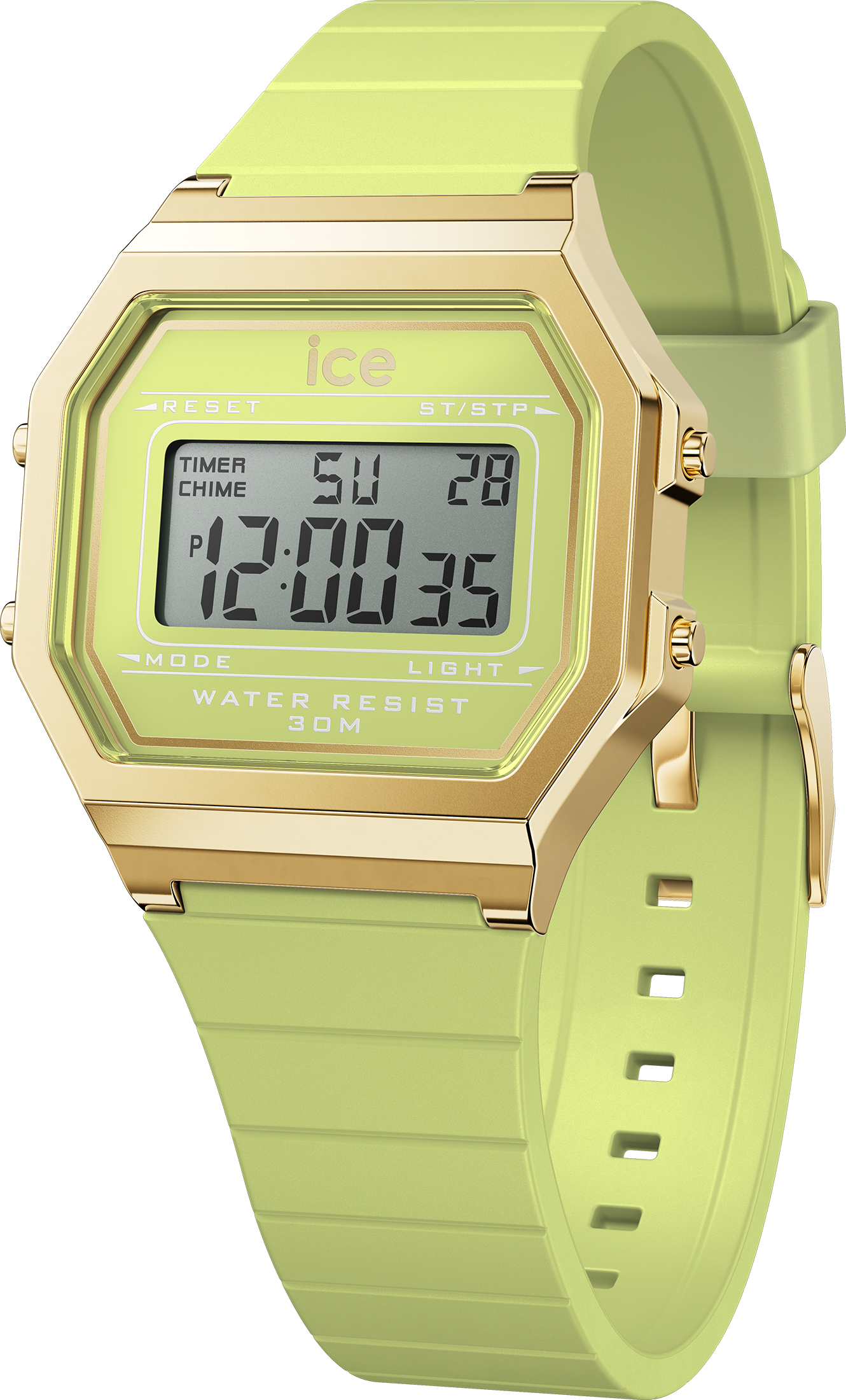 Ice-watch Chronograaf ICE digit retro - Small Armbandhorloge, quartz, dameshorloge, siliconen armband, datum
