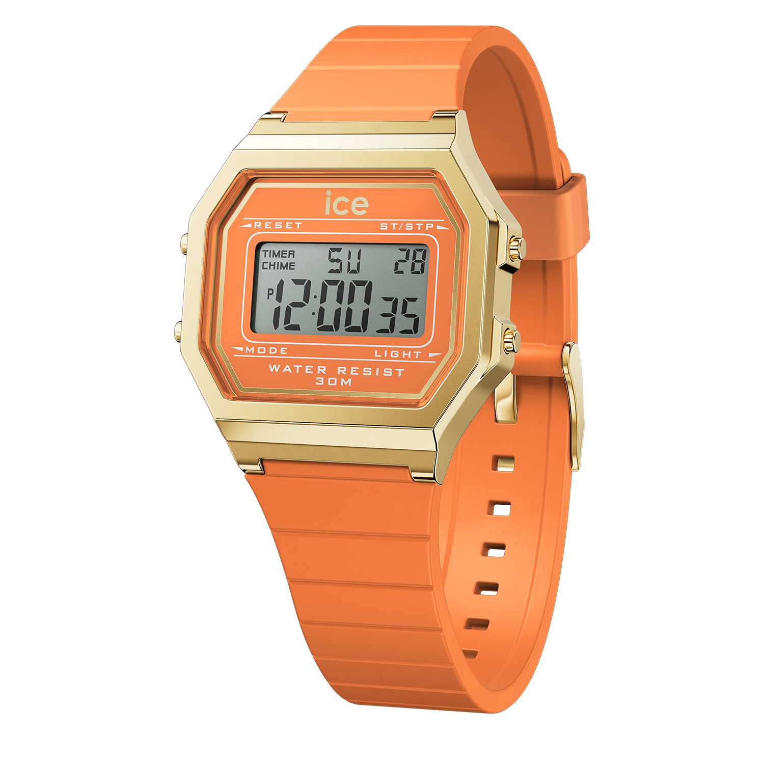 Ice-watch Chronograaf ICE digit retro - Small Armbandhorloge, quartz, dameshorloge, siliconen armband, datum