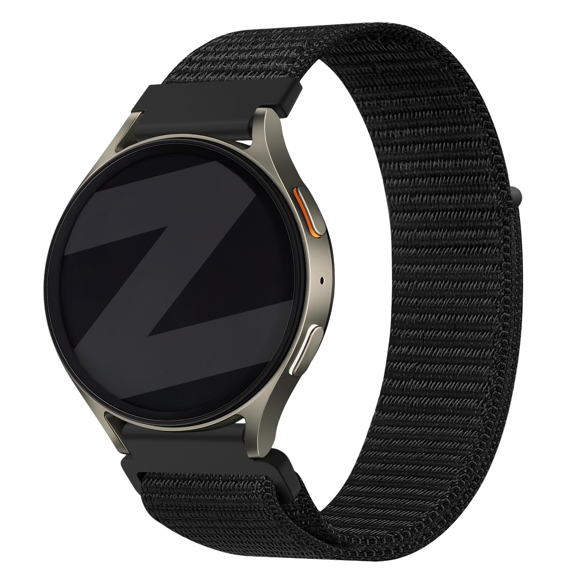 Bandz Fossil Gen 6 - 44mm nylon band 'Easy fit' (zwart)