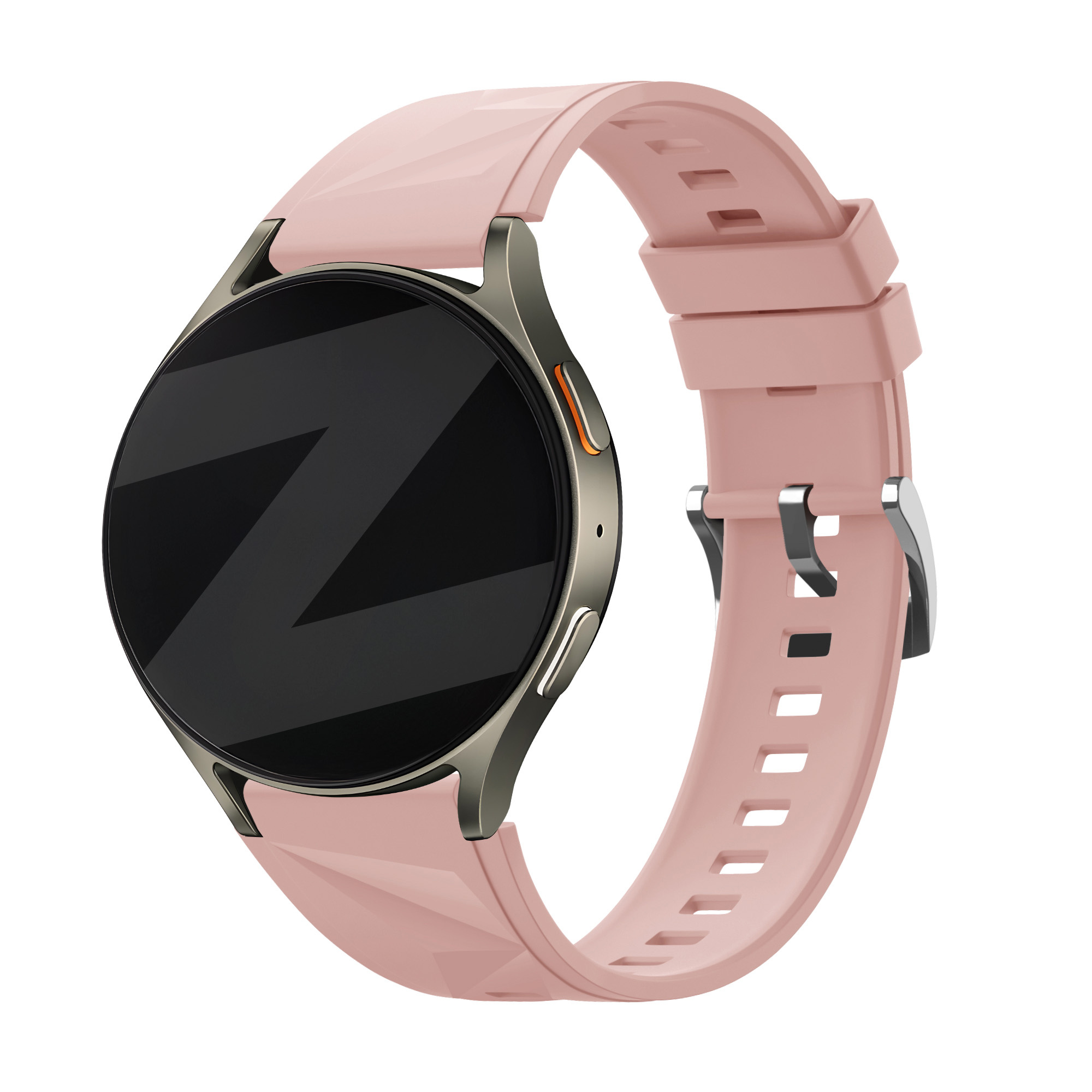Bandz Fossil Gen 5e - 42mm siliconen band 'Easy fit' (roze)
