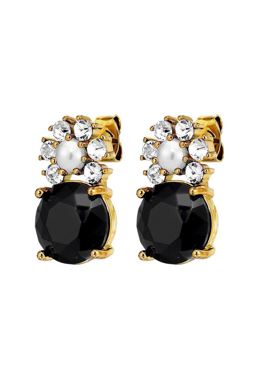 Dyrberg Kern Dyrberg/Kern Beckia Earring, Color: Gold/Black, Onesize, Women