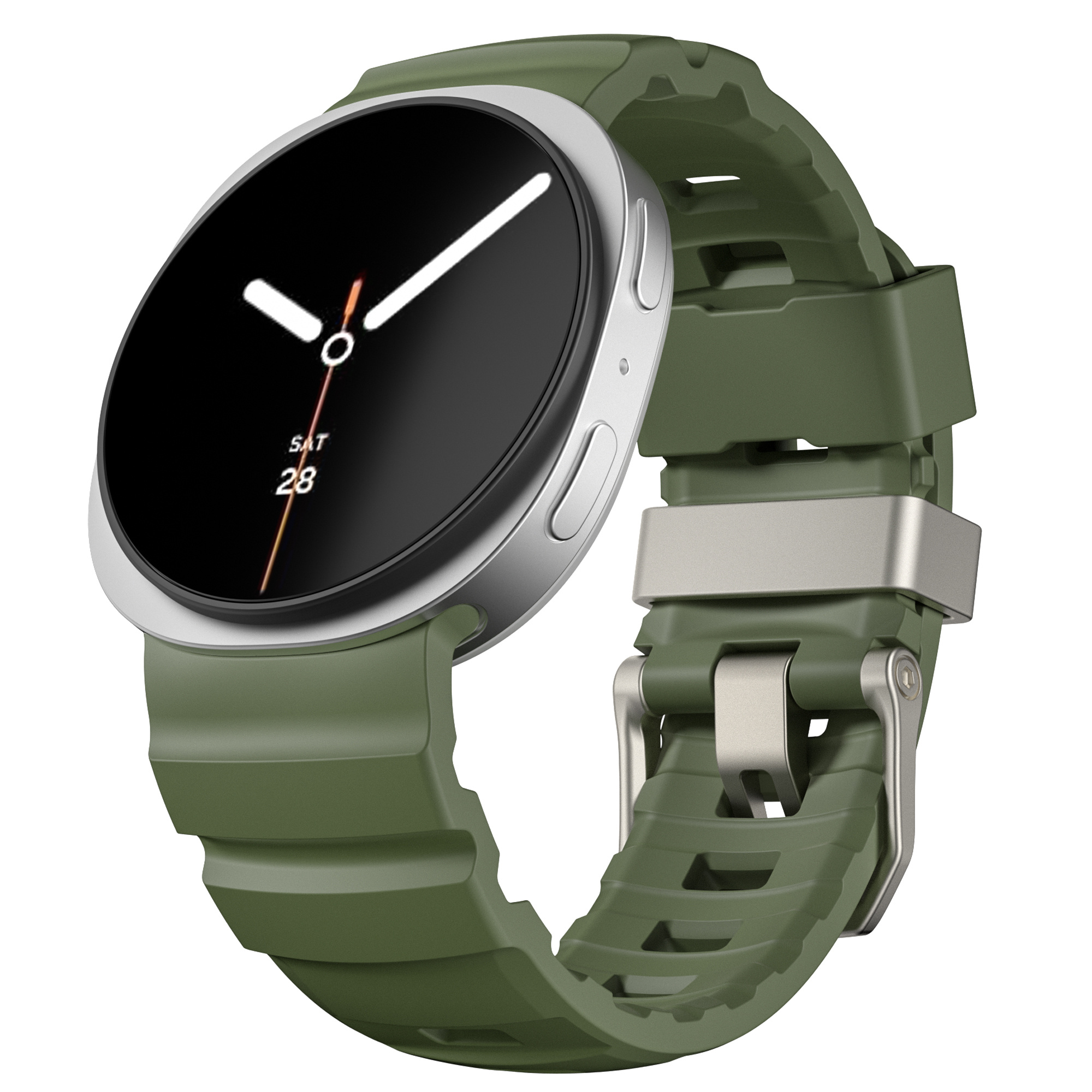 Strap-it Samsung Galaxy Watch 8 - 44mm extreme silicone band (legergroen)