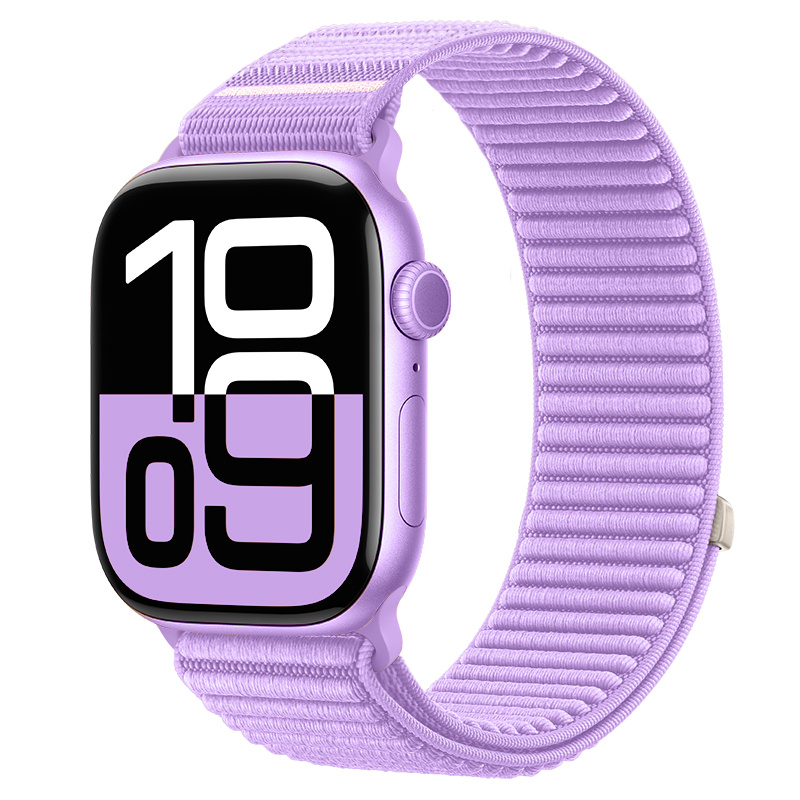 Strap-it Apple Watch wave nylon band (paars)