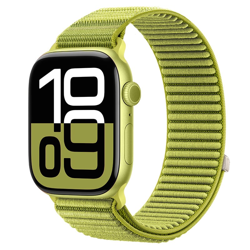 Strap-it Apple Watch wave nylon band (veld groen)