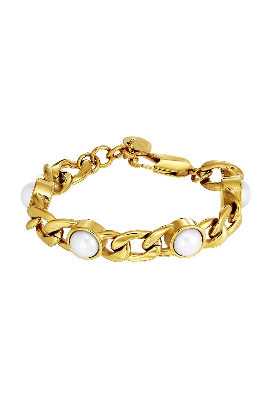 Dyrberg Kern Dyrberg/Kern Ariane Bracelet, Color: Gold/White, Onesize, Women