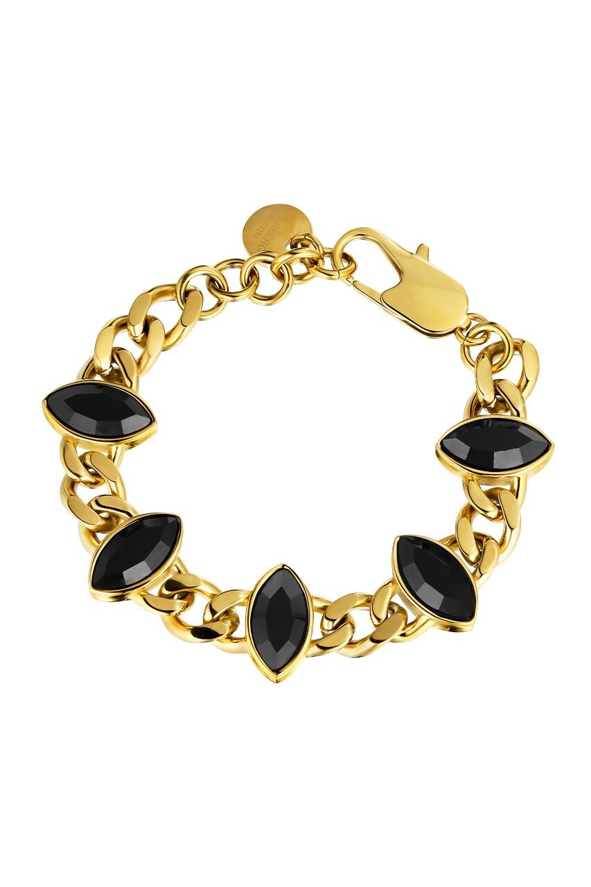 Dyrberg Kern Dyrberg/Kern Zelko Bracelet, Color: Gold/Black, Onesize, Women