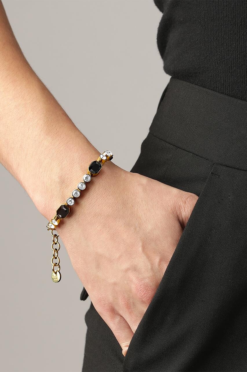 Dyrberg Kern Dyrberg/Kern Grivna Bracelet, Color: Gold/Crystal, Onesize, Women