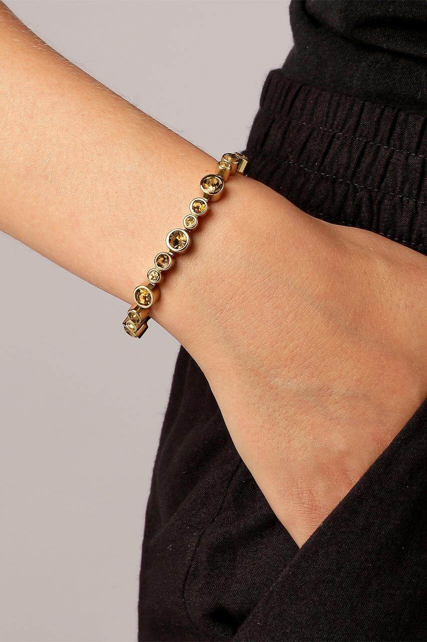 Dyrberg Kern Dyrberg/Kern Teresia Bracelet, Color: Gold/Brown, Onesize, Women