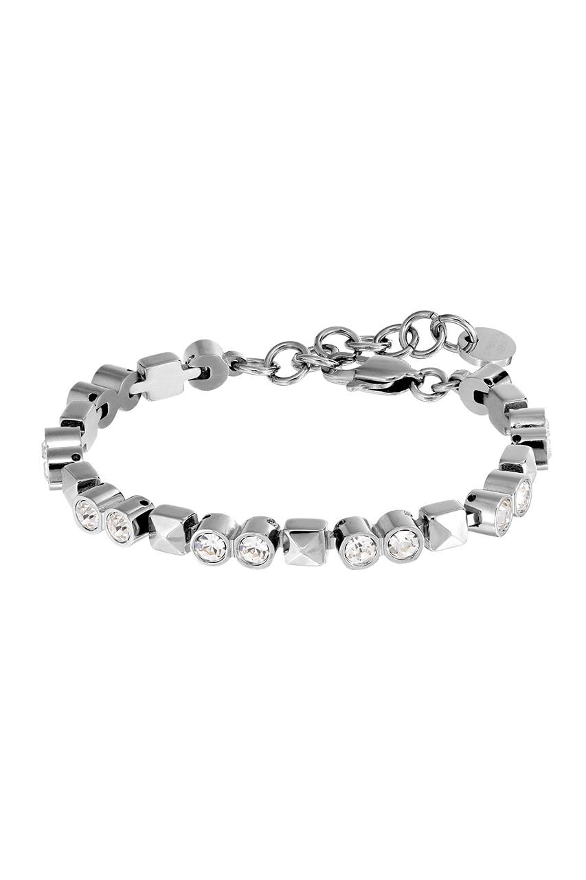 Dyrberg Kern Dyrberg/Kern Rockstund Bracelet, Color: Silver/Crystal, Onesize, Women
