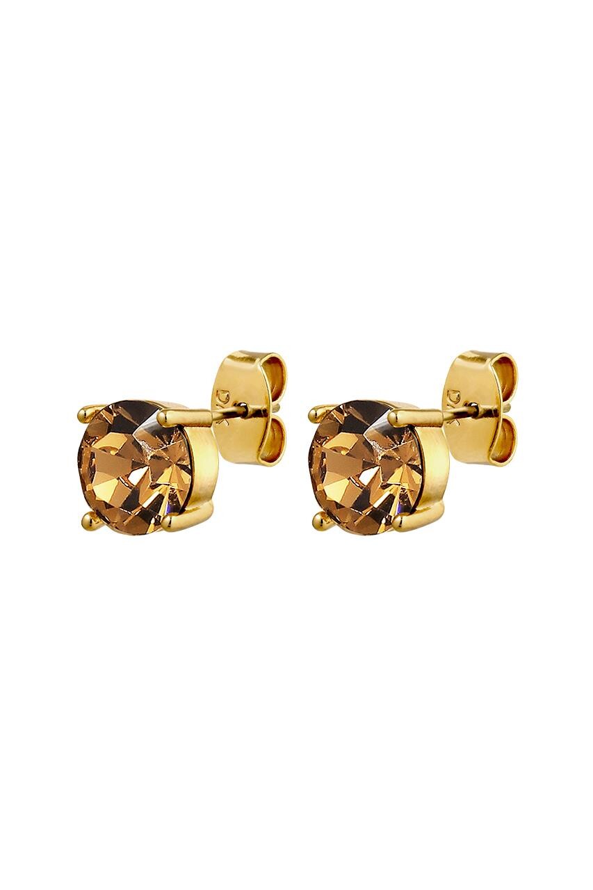 Dyrberg Kern Dyrberg/Kern Daze Earring, Color: Gold/Brown, Onesize, Women